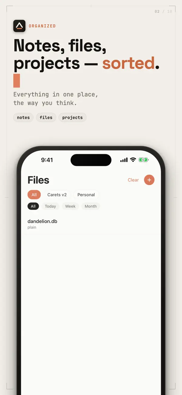 Carets — screen 2