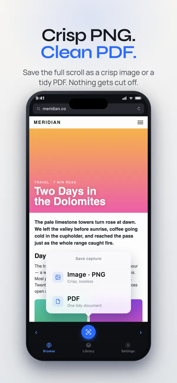 Foldless — screen 3