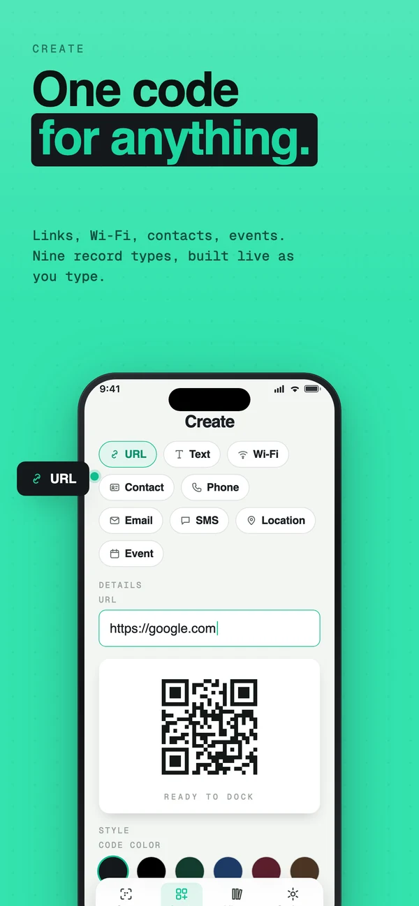 QRDock — screen 2